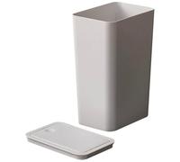 BCOATH Poubelle Cuisine Rectangulaire 25x17,8x34 CM En Plastique Blanc Épais Avec Couvercle, Pour Bureau Et Autre Chambre, Grand Volume Pratique