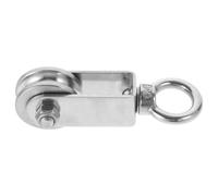 BCOATH Poulie en Acier Inoxydable de U pour Levage Lourd, Installation Facile, Anneau Suspendu Robuste, Adaptée au Transport et Levage, Couleur Argenté