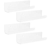 BCOATH Présentoir à Disques Mural Support Solide et Design Moderne en Acrylique Transparent 4pcs pour Vinyles et Albums pour Bibliothèque ou Maison