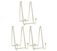 BCOATH Présentoir en Fer Élégant pour Œuvres D'art et Petites Créations, Lot de 3pcs Base Stable et Angle D'inclinaison, pour Maison et Exposition