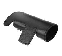 BCOATH Protecteur de Soupape de Trompette Facile à Utiliser en Cuir Pu Noir, Coussinet Élégant pour Piston de Trompette B pour Occasions de Performance