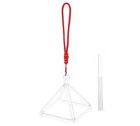 BCOATH Pyramide chantante en cristal 10 cm avec maillet, outil de percussion pour yoga et relaxation profonde