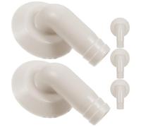 BCOATH Raccord de Tuyau D'évacuation de Climatiseur 5pcs, Adaptateur Coudé 18mm en Plastique Blanc, Connexion Renforcée et Légère pour Unité Extérieure, Fête Estivale