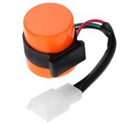 BCOATH Relais clignotant LED 3 broches pour moto et quad, indicateur lumineux orange en plastique de 12V, installation facile pour signal de direction rond