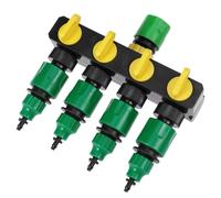 BCOATH Répartiteur Eau Voies Plastique pour Arrosage Jardin Connecteur Compatible Robinet Standard Distributeur Irrigation Facile à Utiliser et Résistant Corrosion