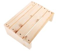 BCOATH Repose-Pieds Surface Antidérapante en Bois Incliné Ergonomique Beige Améliore la Santé Confort pour Bureau et Maison