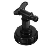 BCOATH Robinet de Cuve à Eau de Pluie S60x6 en Plastique Noir | Buse Réglable, Connexion Polyvalente, Installation Facile, pour Tonneaux et Jardins, Style Moderne