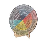 BCOATH Roue des Sentiments Bois Double Face avec Support Tableau Émotionnel Décoratif pour Bureau et Maison Outil de Santé Mentale pour Adultes Thérapie et Gestion des Émotions