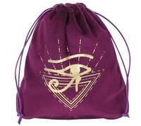 BCOATH Sac Velours Épais avec Cordon de Serrage Pochette Élégante pour Rangement de Bijoux Cartes Tarot et Petits Objets Motif Œil Mystique Sac Cadeau Pratique et Portable