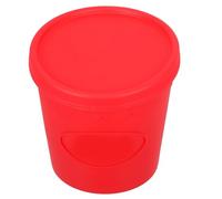 BCOATH Seau à Pop-corn en Silicone Réutilisable Rouge, Facile à Transporter, pour Soirées et Plats à Emporter, Bol Pliable pour Biscuits et Glace