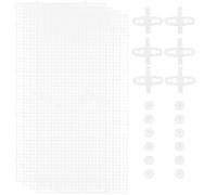 BCOATH Séparateurs de Réservoir Aquarium en PP Transparent Semi-Opaque, 4 Pièces 6 Ventouses, Grille de Fond Découpe Adaptable pour Isolation Poissons Betta et Séparation Aquarium,