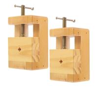 BCOATH Serrage-joint en Bois et Métal 2 Pièces pour Gravure de Sceaux, Outil de Fixation Pratique, pour Sculptures Artisanales et Ateliers de Gravure