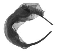 BCOATH Serrage-tête Coiffe Fascinatrice Noire en Tissu Léger et Confortable pour Femmes, Accessoire Rétro et Décoratif pour Anniversaire et Street Snap