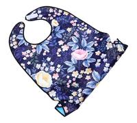 BCOATH Serviette à Salive Imperméable pour Adulte en Polyester Double Protection Étanche et Attache Adhésive, Tablier Cuisine Lavable, Facile à Laver et Réutilisable pour Personnes Âgées