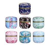 BCOATH Set de 7 Pots à Bougies Ronds en Fer pour Rangement, pour DIY, Stockage Bijoux ou Pièces, pour Création de Bougies et Projets Artisanaux