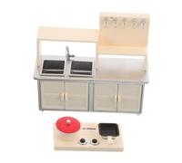 BCOATH Set de Jeu Cuisine Miniature pour Garçon Fille Mini Plaque à Induction Plastique sans Électricité Accessoires de Cuisine pour Poupée de Plan de Travail Réchaud Poêle Casserole