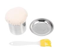 BCOATH Set de Outil Étaleur Huile pour Crêpes avec Pinceau et Plateau Applicateur Brosse à Huile Robuste pour Cuisson Uniforme Accessoire Cuisine Pratique pour Pancakes