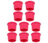 BCOATH Silicone Wine Bottle Stoppers, 10pcs Reusable Corks, Thickened Skirt Design, Leakproof Seal for Beer and Soda Bottles, Easy to Use, Pink