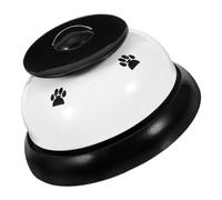 BCOATH Sonnette de Dressage Interactive pour Chiens et Chats, Bouton Blanc Base Noire, Clochette Bruyante en Abs Solide pour Apprentissage, Jeux et Communication, Dressage Animaux