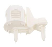 BCOATH Soufflet à double bouton WC, mécanisme de fonctionnement pneumatique en plastique blanc, surface plate, réduit l’accumulation de saletés, pour systèmes de réservoir encastré en