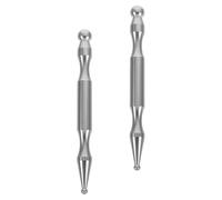 BCOATH Stylo de Massage Musculaire en Acier Inoxydable Lot de 2, Outil D'auto-massage et D'acupression pour Points de Pression, Masseur pour Cou, Dos et Visage, Usage Manuel à Domicile,