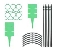 BCOATH Support 6 Plastique Vert pour Lot, de Sets Plantes Grimpantes | Guide les Tiges, Maintient les Plantes Droites, Limite L’étalement des Vignes, Protège du Vent Fort