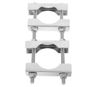 BCOATH Support de Mât Double Antenne en Fer Robuste Serrage M6 pour Poteaux Ronds et Drapeaux, Compatible Installation Extérieure sur Toits