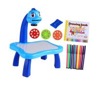 BCOATH Table de Dessin pour Garçon Fille avec Projecteur Tableau de Peinture Plastique Bureau Apprentissage Ludique et Pratique avec Musique Éducatif Créatif pour Stimuler Intérêt