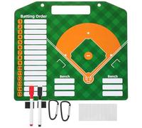 BCOATH Tableau de Coaching Baseball Effaçable à Sec 32x28 Cm en Pvc Léger et Portable Poignée Multifonction, Panneau D'entraînement Sportif Réutilisable pour Stratégie et Matchs de Sport
