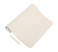 BCOATH Tapis de Souris Géant pour Bureau 80x40 Cm en Tissu Beige, Surface Imperméable et Antidérapante, Grand Tapis de Bureau Polyvalent pour Ordinateur Portable, Clavier et Souris,