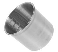 BCOATH Tasse à Mesurer Conteneur de Stockage Multifonction en Acier Inoxydable Argenté avec Double Échelle et Large Col Plusieurs styles pour Riz et Ingrédients Cuisine Plusieurs styles