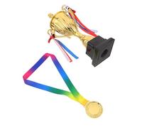 BCOATH Trophée de Compétition Sportive en Métal Or avec Médaille pour Cérémonie de Remise des Prix Lors de Tournois d'entreprise Élégants et Résistants