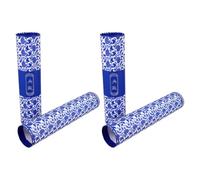 BCOATH Tube Télescopique pour Documents et Affiches en Papier Bleu à Motifs Porcelaine Blanche, 2 Pièces, Rangement Pratique et Accès Facile pour Transport de Peinture
