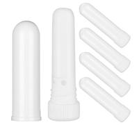 BCOATH Tubes Inhalateurs Nasaux Blancs 5 Pièces Vides pour Huiles Essentielles, Inhalation Vapeur Nez et Débouche Nez Rhume Stick