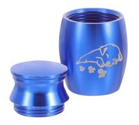 BCOATH Urne Funéraire Petite pour Cendres de Chien en Alliage Robuste Bleu Urne Décorative Légère Couvercle Étanche Souvenir Commémoratif pour Animaux de Compagnie Transport Facile