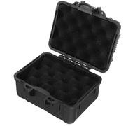 BCOATH Valise à Outils Noire Grosse Capacité Poignée Renforcée, Étui de Transport pour Accessoires en Plastique et Métal, Ouverture et Fermeture Lisses pour Camping et Extérieur