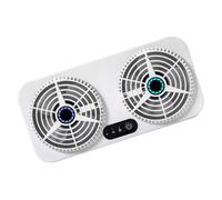 BCOATH Ventilateur de Voiture USB Silencieux en Abs Vacances, Ventilateur de Refroidissement Automatique Portable, Nettoyage de L'air et Élimination des Odeurs la Voiture