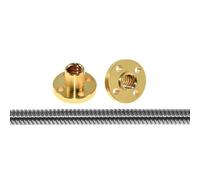 BCOATH Vis Mère T8 et 4 Trous de Fixation en Acier Inoxydable avec Écrou pour Moteur Pas à Pas, Adaptée aux Rails de Machine-outils