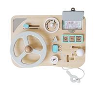 BCOATH Volant en Bois Factice pour Garçon et Filles Éducatif Créatif en Bois Naturel Simulation Réaliste Développement Motricité Fine Présent Anniversaire Jeu D’Éveil Sensoriel