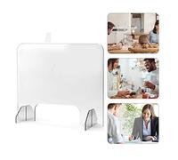 BcofoA Plaque plexiglass Transparent pour Protection comptoir, avec Ouverture，Écran Protection Sécurité pour Pharmacie, Magasin avec Trappe De Service, Montage Facile (Size : 60 * 60cm)