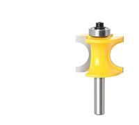 BCOMFY 1/5 pièces 6mm/6.35mm/8mm Bullnose Demi-Rond routeur Ensemble de Fraises avec roulement Concave Rayon Fraises carbure de tungstène for Le Travail du Bois (Size : 6xR4.76mm)