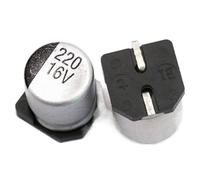 BCOMFY 10 pièces SMD 10V 16V 25V 35V 47UF 50V 100UF 220UF 470UF 1000UF 10UF 22UF 330UF 2200UF 150UF Condensateur Électrolytique en Aluminium (Size : 16V 220UF 10PCS)
