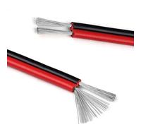 BCOMFY Câble d'alimentation électrique 12 V CC à 2 broches, 5 à 100 m, rouge et noir, câble de connexion 18 AWG, 20 AWG, 22 AWG, PVC, cuivre, for bande lumineuse LED(2Pin PVC 20awg,50M)