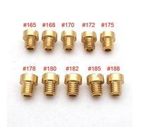 BCOMFY Paquet de 10 pièces carburateur principal Jet M6 M5 6mm 5mm filetage for DellOrto BGM Motoforce carburateur injecteur buse taille 50-200(165-188 (M5))