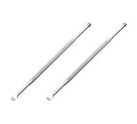 Bcowtte 2X Cure-Oreille en Acier Inoxydable Prelevement de Cerumen Curette Nettoyant D’Oreille Outil de Soins D’Oreille Argent (Type 1)