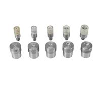 Bcowtte 5 jeux de rivets à double couvercle (5 mm/6 mm/8 mm/10 mm/12 mm)