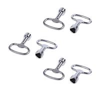 Bcowtte 6 clés à fente triangulaire en métal pour verrou de panneau triangulaire de 8 mm
