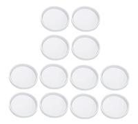 Bcowtte Lot de 12 grands moules ronds en silicone pour coaster - 3,94/10 cm - Pour couler avec de la résine, du ciment