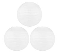 Bcowtte Lot de 3 abat-jours en papier japonais chinois pour fête, mariage - 50 cm (20) - Blanc crème