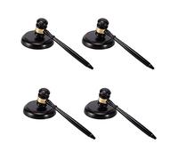 Bcowtte Lot de 4 marteaux de vente aux enchères avec bloc sonore pour avocat de juge Marteau fait main